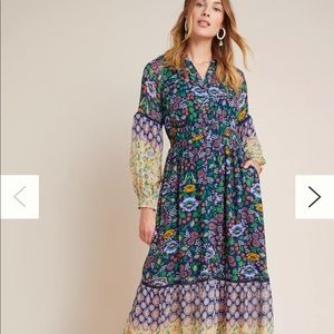 Anthropologie Ondine Maxi Dress Size L